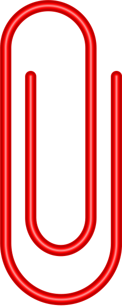 Clip Vector Data For Free Svg Public - Red Paper Clip Vector (239x600), Png Download