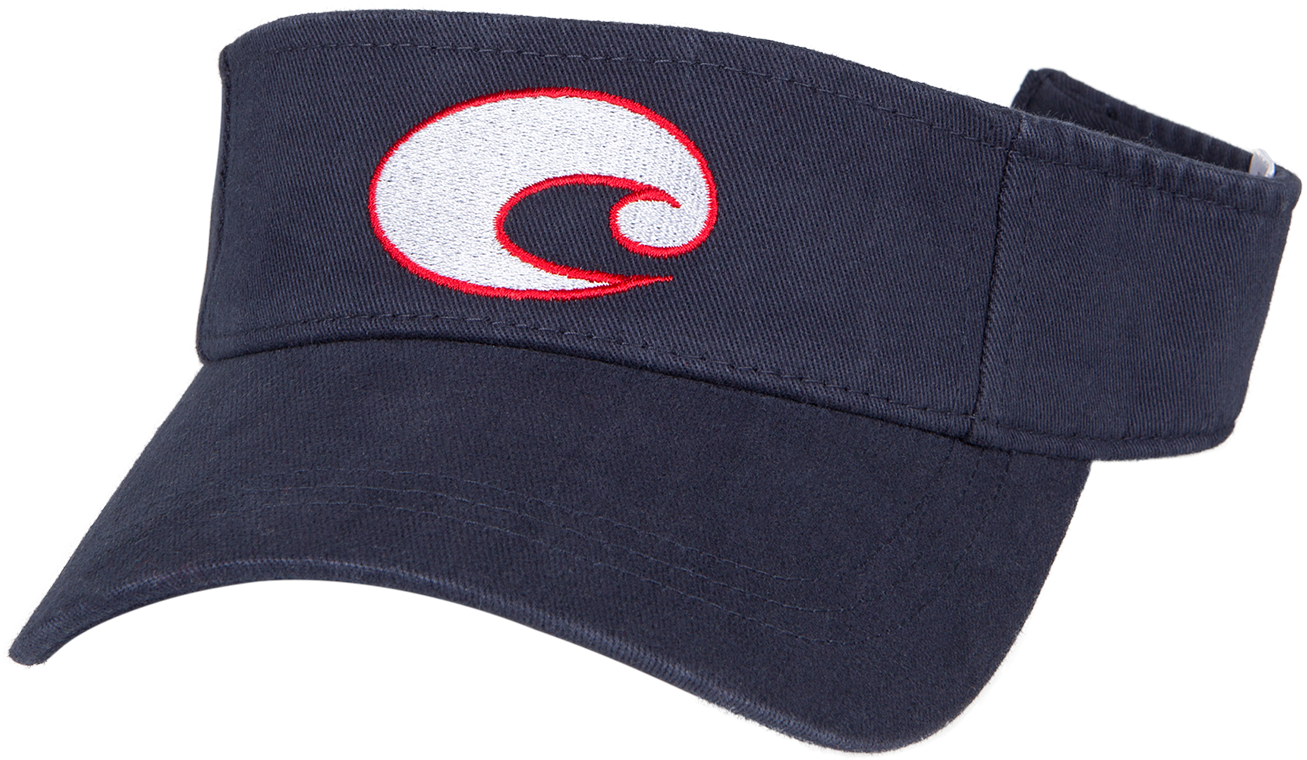 Costa Del Mar Costa Cotton Visor In Navy, Angle - Costa Del Mar Cotton Visor (2000x1000), Png Download