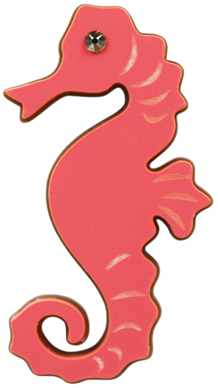 Pink Seahorse Png Free Download - Brooch (1500x1500), Png Download