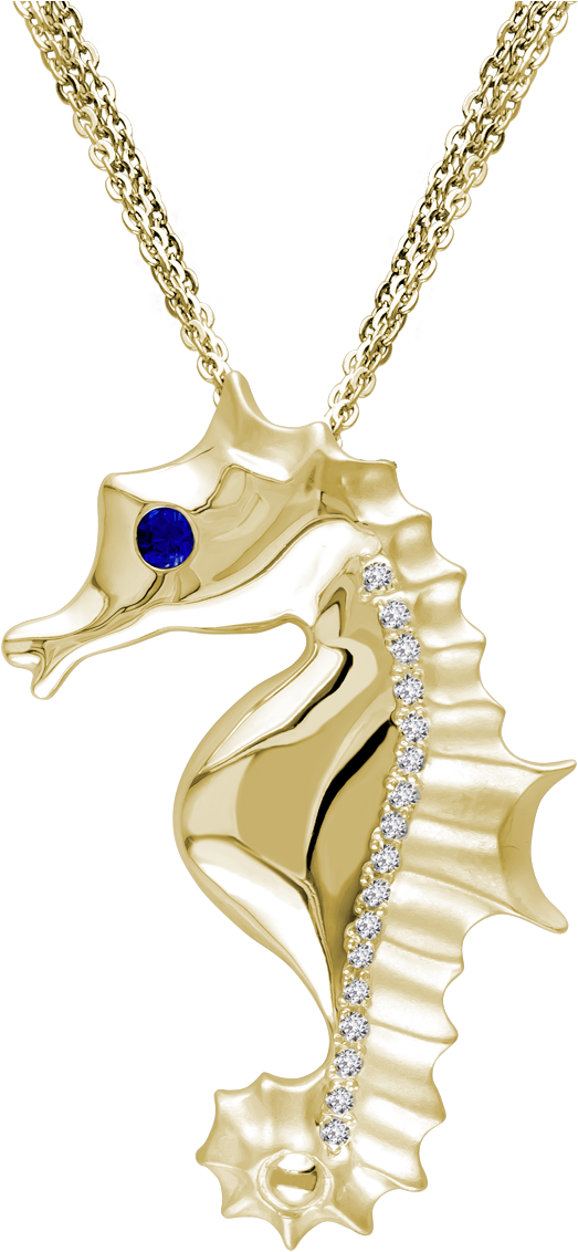 Blue Marlin Seahorse - Sapphire (810x1200), Png Download