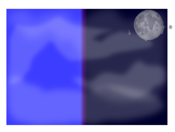 Halloween Haunted Foggy Clip Art - Moon (600x450), Png Download