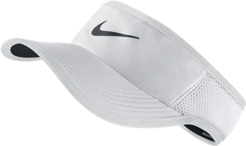 Nike Featherlight Visor White (500x500), Png Download