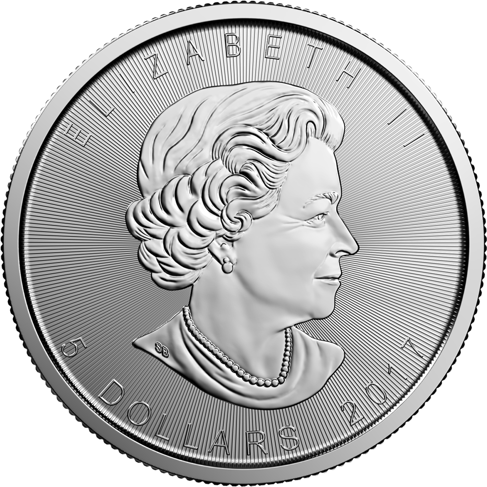 Maple Leaf 1oz Silver Coin - 2016 Platinum Maple Leaf (1000x1000), Png Download