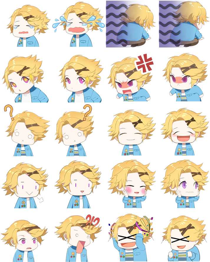 Yoosung - Mystic Messenger Emojis Yoosung (713x889), Png Download