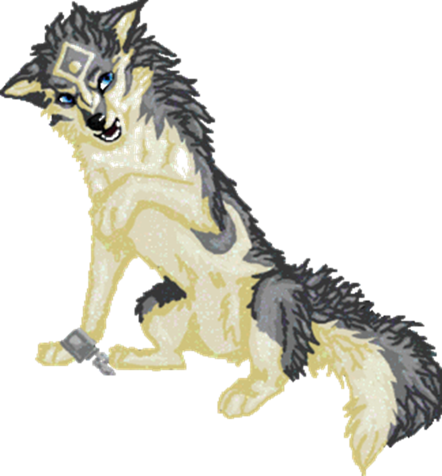 Animated Wolf Png - Wolf Link Pixel Art (861x927), Png Download