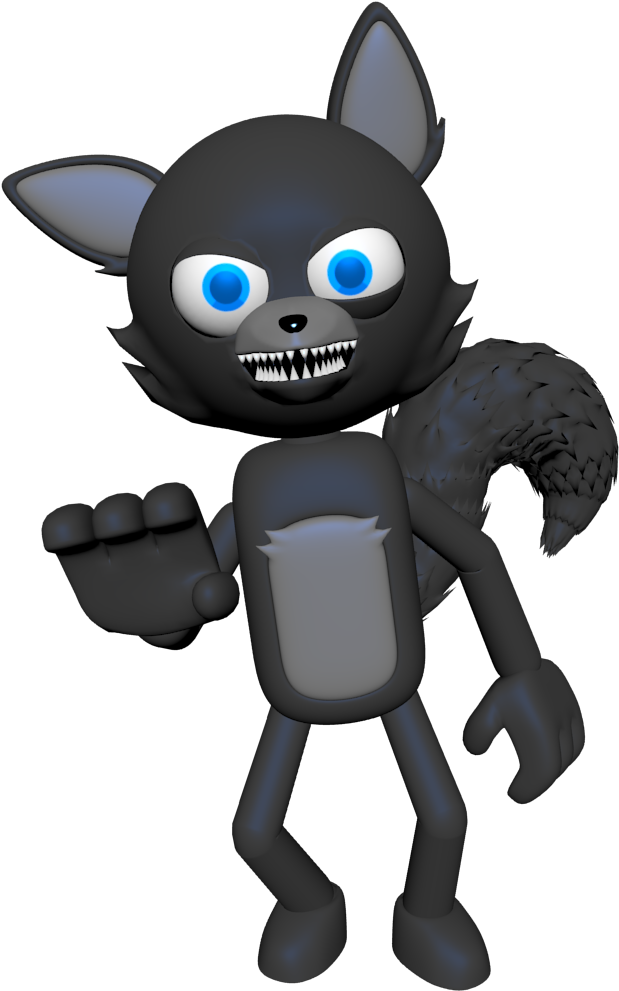 Silver Wolf - Cartoon (1000x1000), Png Download