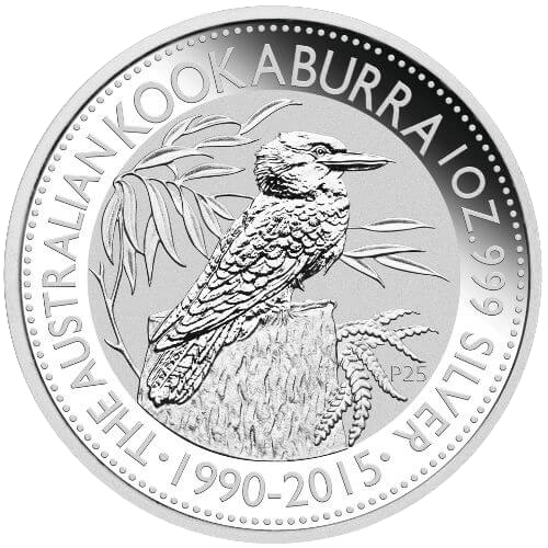 Reverse 1oz Australian Kookaburra Silver Bullion Coins - 10 Oz Silver Kookaburra 2015 (500x500), Png Download