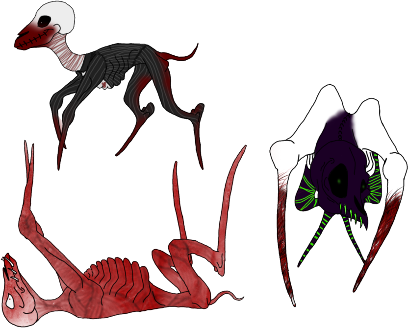 Creature Set 1 By Angry - Drawing (900x720), Png Download