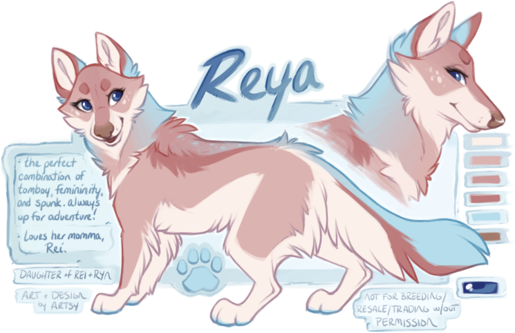 Reya By Artsywolven - Cartoon Wolf Oc (745x482), Png Download