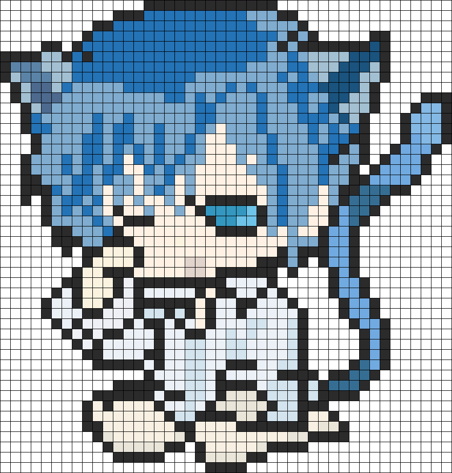 Black Butler Cutie Ciel Phantomhive Kitten Perler Bead - Pixel Art Black Butler (925x967), Png Download