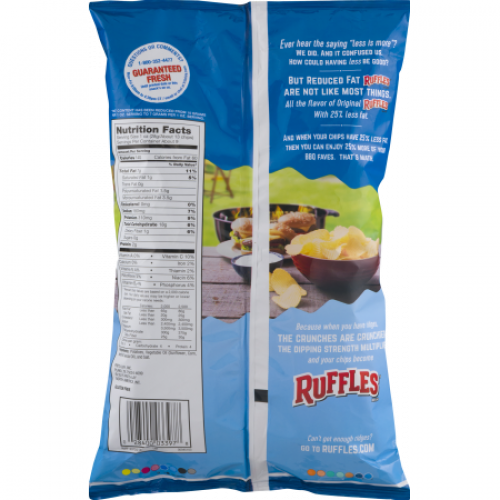 Fritolay Ruffles Potato Chips - 9 Oz Bag (500x500), Png Download