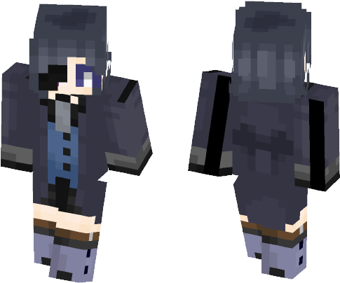 Ciel Phantomhive - Minecraft Skin Girl Bunny (584x497), Png Download