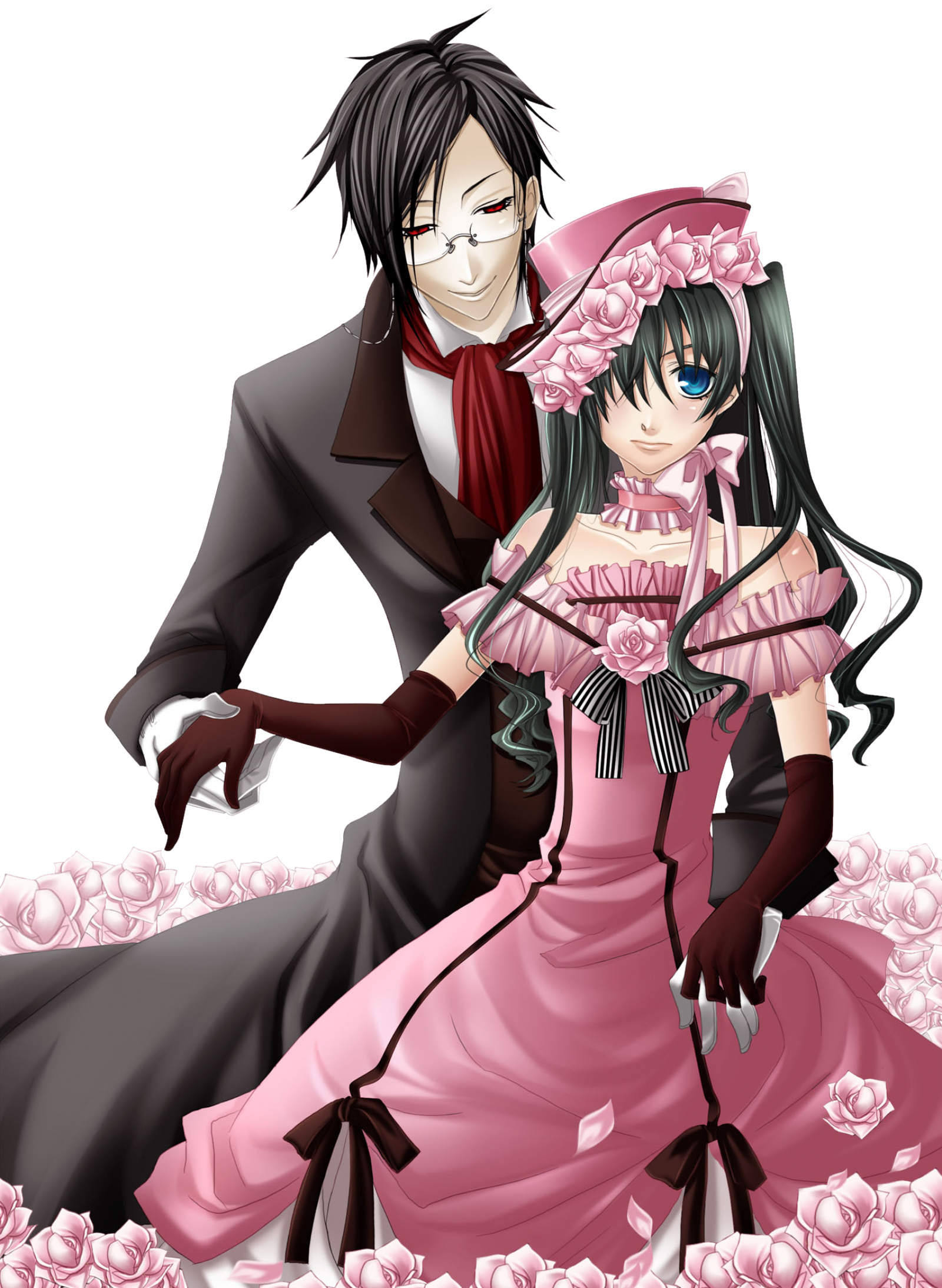 Life In The U - Sebastian And Lady Ciel (1600x2188), Png Download