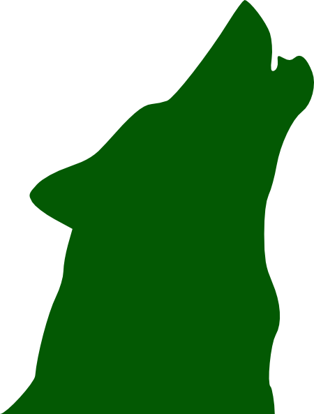 Clip Arts Related To - Wolf Head Howling Outline (450x593), Png Download