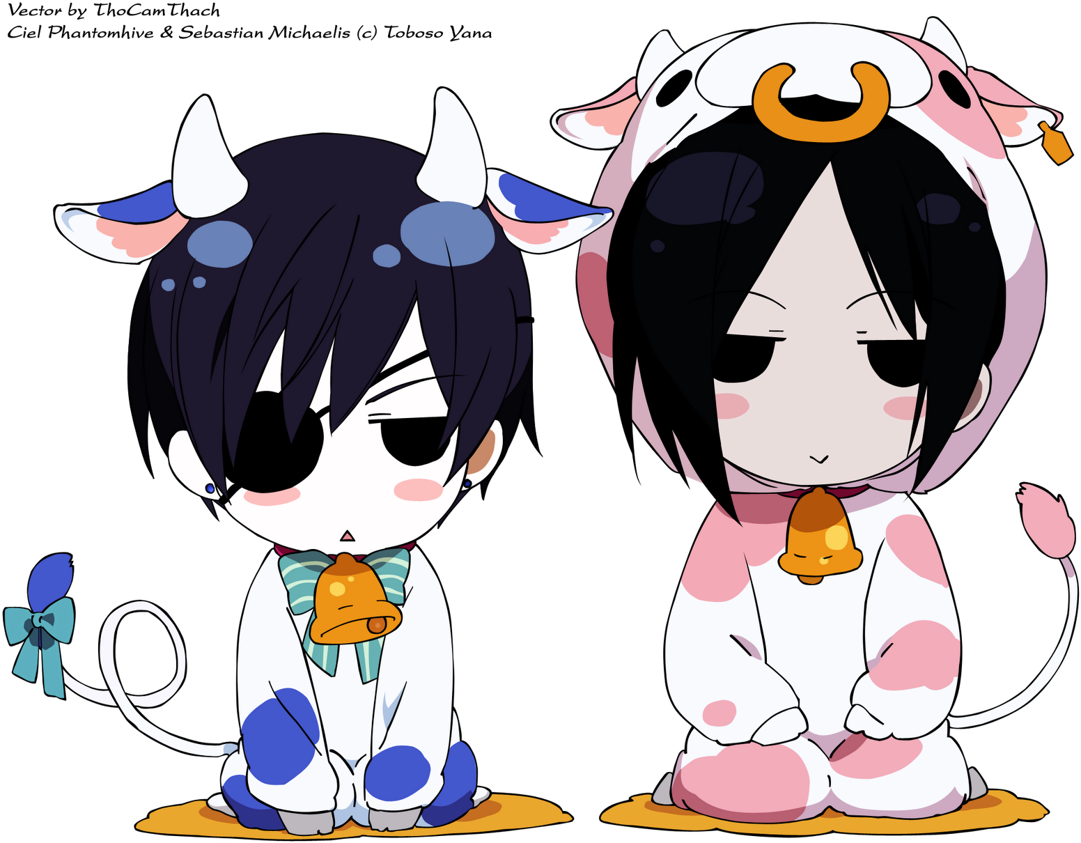 Ciel And Sebastian From Kuroshitsuji - Black Butler Cute Anime (1600x1276), Png Download