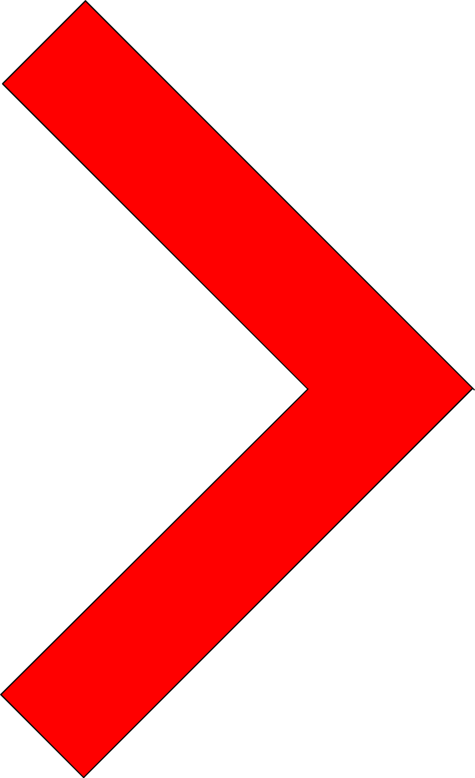 Red Triangle Facing Right (958x1570), Png Download