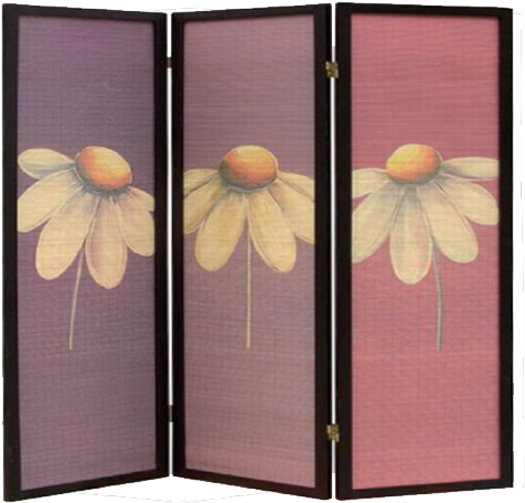 Folding Screen Room Divider- Flower - Room Divider Png (640x480), Png Download