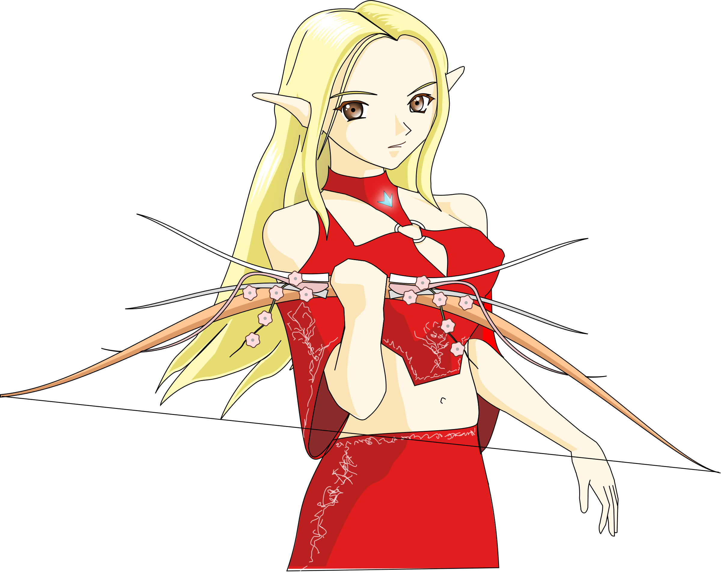 This Free Icons Png Design Of Banshee Elven Archer (2400x1909), Png Download