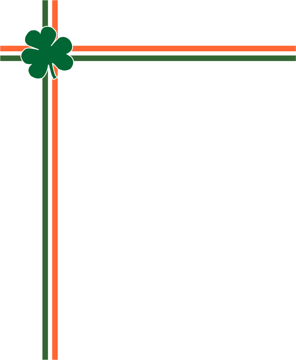 St Patricks 2011 More Free Clip Art - Lines Borders And Frames (600x730), Png Download