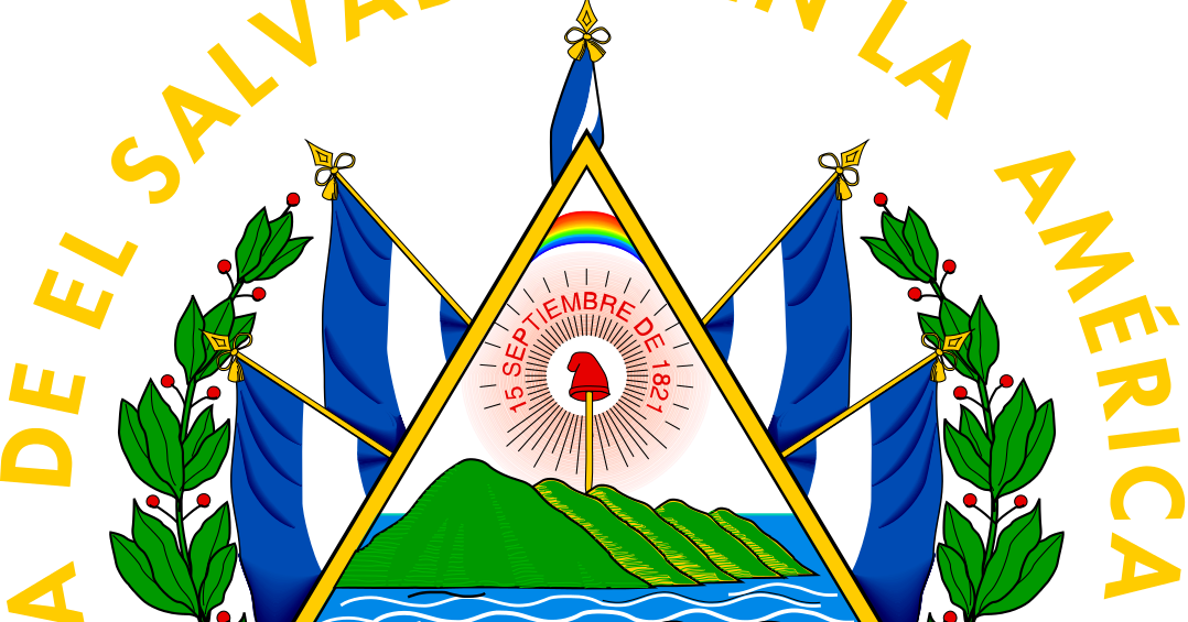 El Salvador Coat Of Arms (1078x565), Png Download