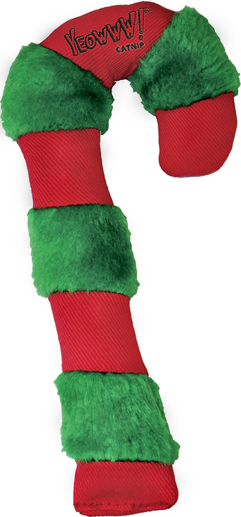 Holiday Candy Cane Organic Catnip Toy - Transparent Dog Christmas Toy (350x750), Png Download