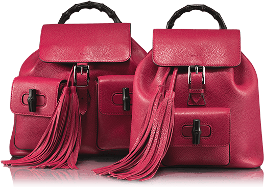 The 'double Hero' Gucci Leather Backpack With Fringe - Gucci Collezione 2015 Borse (538x436), Png Download