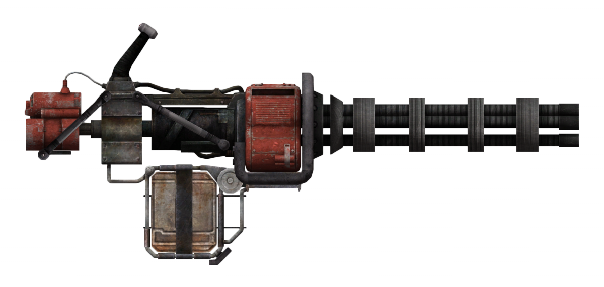 The Vault Fallout Wiki - Fallout New Vegas Minigun (1200x571), Png Download