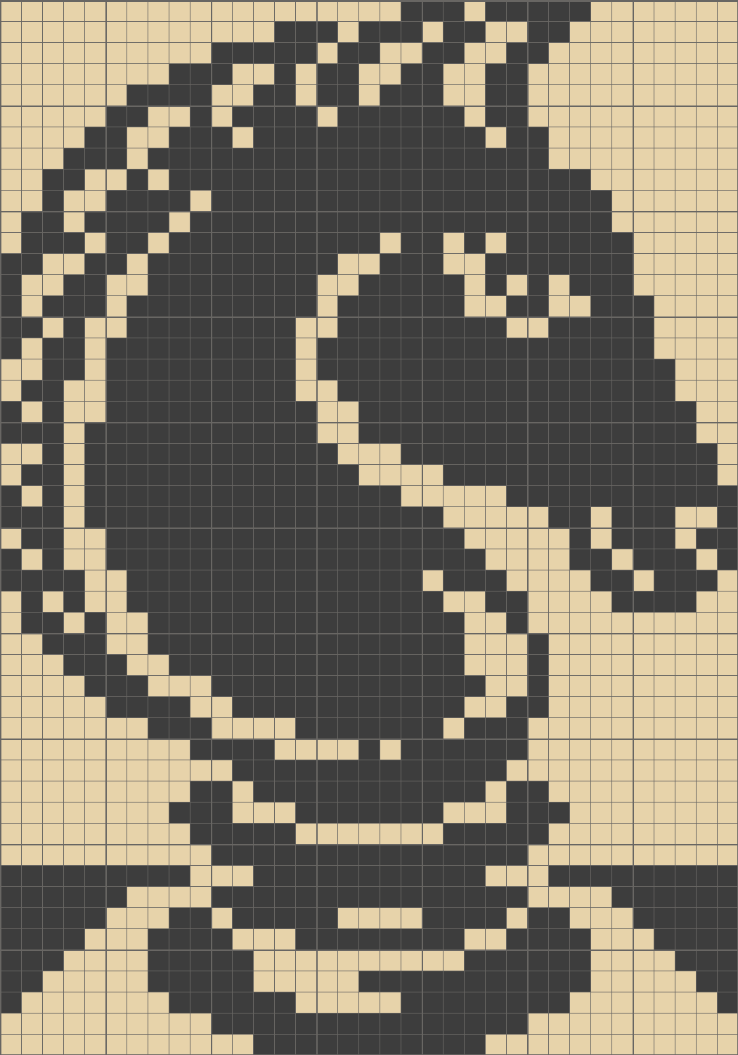 Solution For Original Crossme Level - Nonogram (1050x1500), Png Download