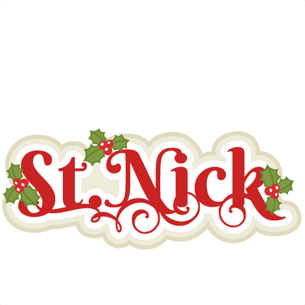 Nick Title Scrapbook Clip Art Christmas Cut Outs For - Clip Art St Nick (432x432), Png Download