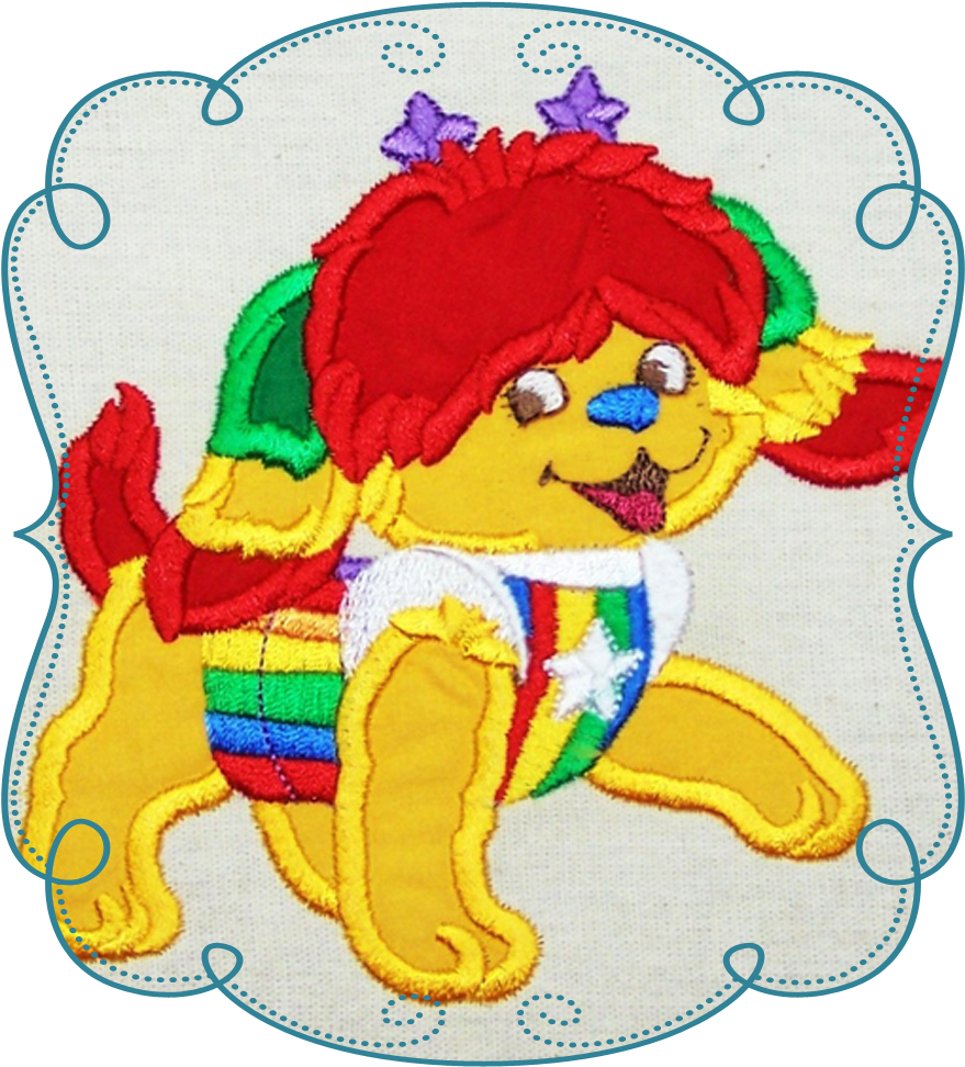 Rainbow Pup - Cartoon (1000x1000), Png Download