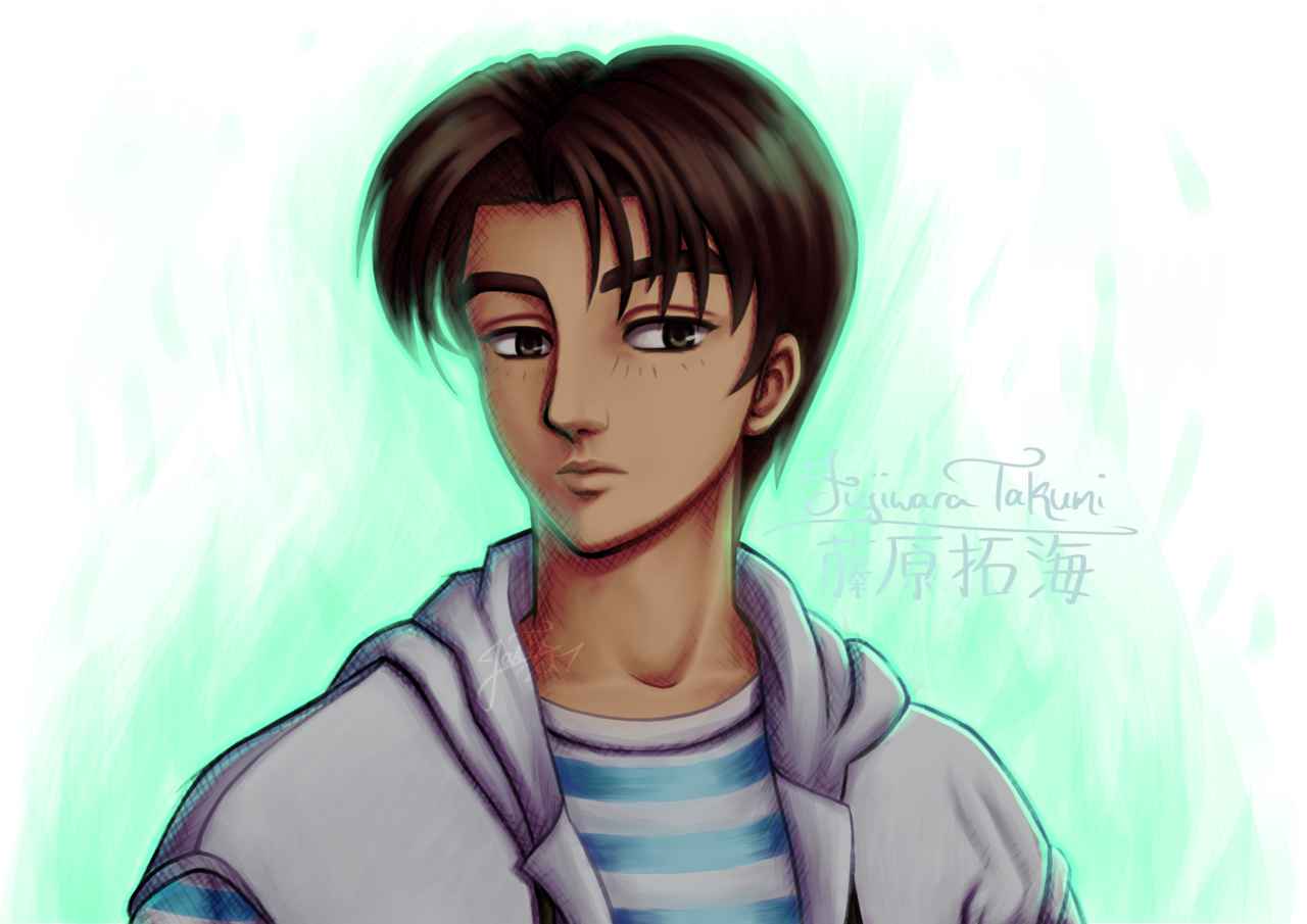 Takumi Fujiwara - Takumi Initial D Fan Made (1280x905), Png Download