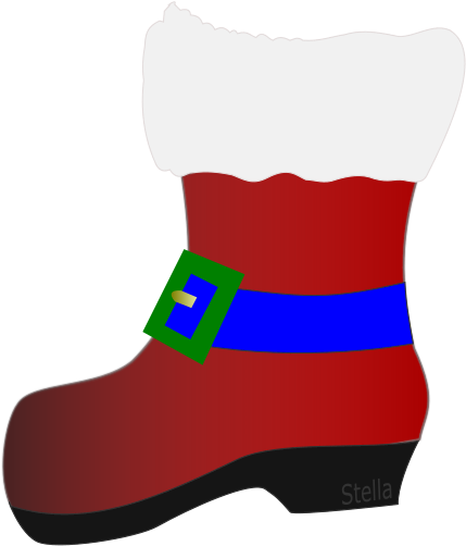 Bota De Papai Noel By Stella - Bota Papai Noel Png (435x515), Png Download