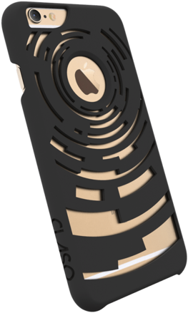 Midnight Black Interstellar Case For Iphone 6 Gold - Iphone 6 (267x527), Png Download