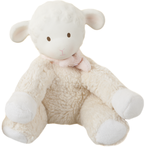 Lila The Lamb Organic Sitting Toy - Meiya & Alvin Lila The Lamb Soft Toy (474x480), Png Download