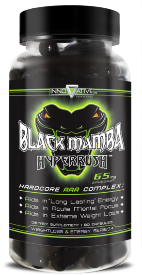 Black Mamba Hyperrush® - Innovative Labs Black Mamba 90caps (480x480), Png Download