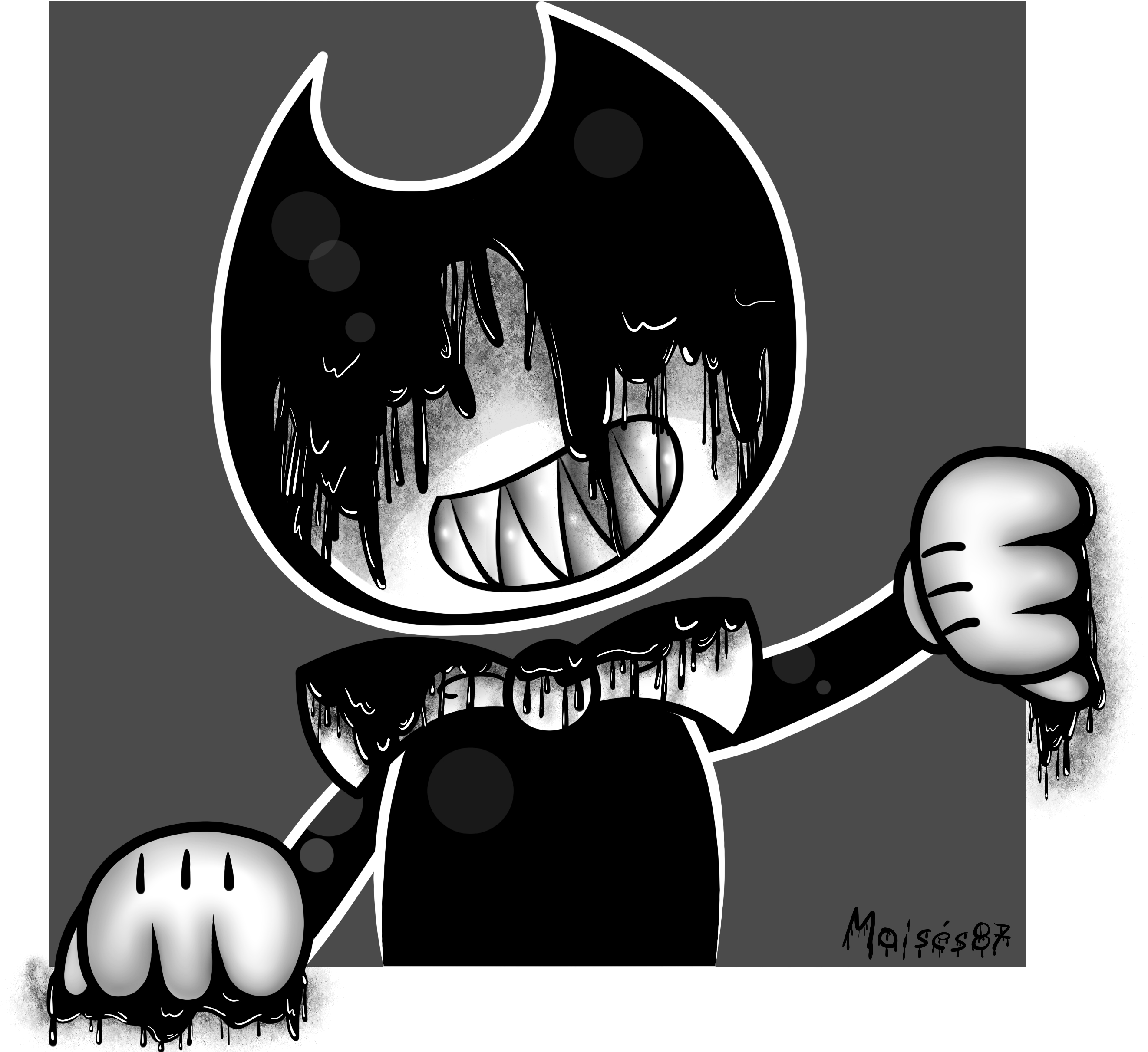 Bendy And The Ink Machine Favourites By Midnighttheumbreon1 - Bendy And The Ink Machine Small Ink Bendy (2892x2500), Png Download