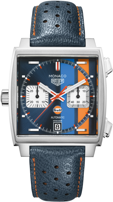 Monaco Edition Spéciale Gulf 2018 © Tag Heuer - Tag Heuer Monaco Gulf (616x819), Png Download