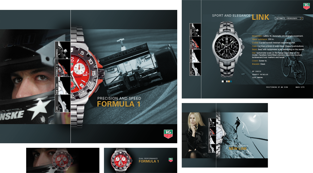 Tag Heuer Website Design Concepts - Tag Heuer Formula 1 (1042x576), Png Download