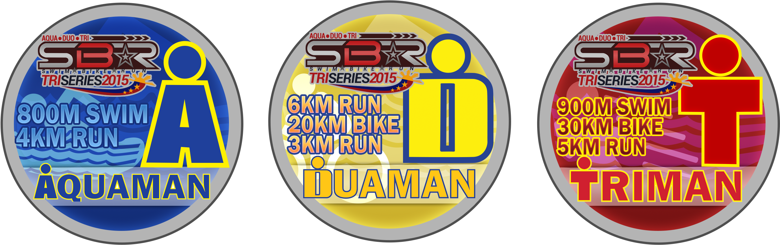 Aquaman Aquathlon Medal - Circle (2840x1008), Png Download
