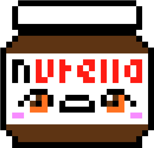 Nutella - Nutella Pixel Art (580x590), Png Download