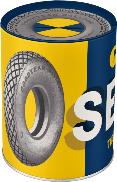 Nostalgic Art Money Box Goodyear Service Retro Logo - Nostalgic Art Plechová Cedule: Good Year Service - (600x600), Png Download