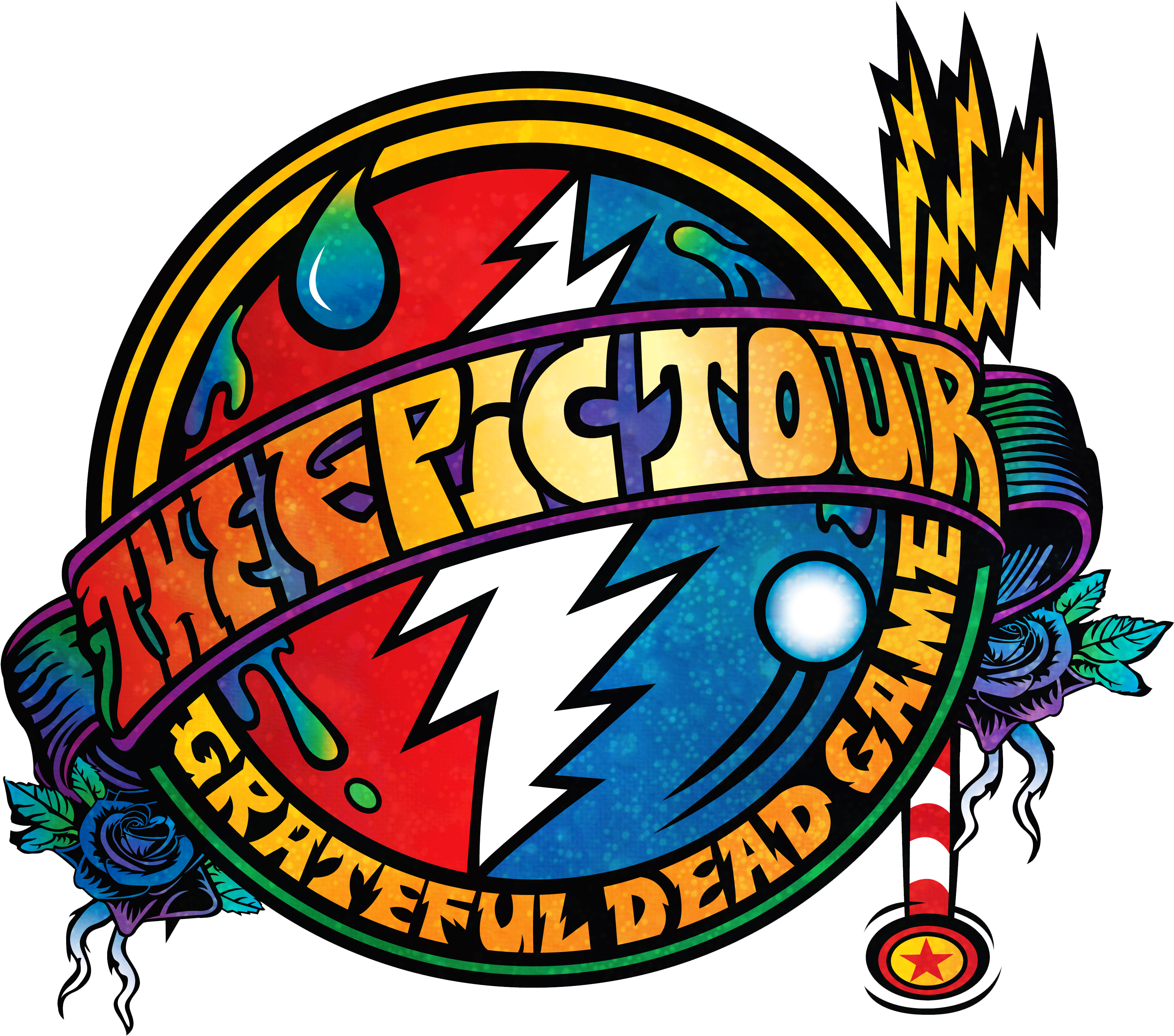 Grateful Dead Game - Grateful Dead Roses Tin Signs (3600x3600), Png Download