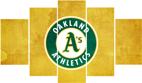 Hd Printed Oakland Athletics Logo 5 Pieces Canvas - Detroit Tigers Vs Oakland Athletics (480x300), Png Download