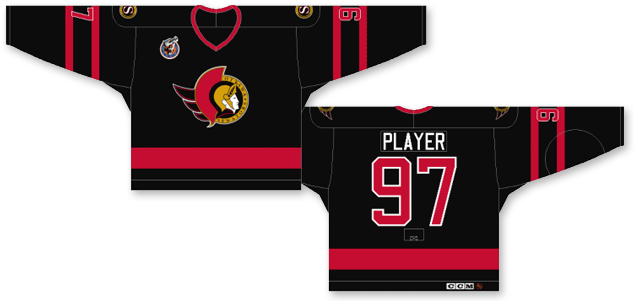 Road Jersey 1992 To - Ottawa Senators Original Logo (650x311), Png Download
