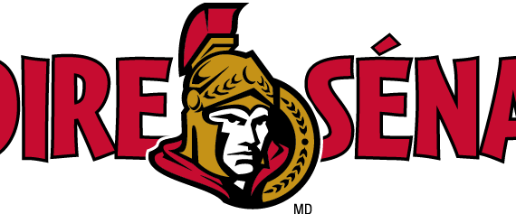 Ottawa Senators Foundation - Ottawa Senators Applique Banner Flag (570x237), Png Download