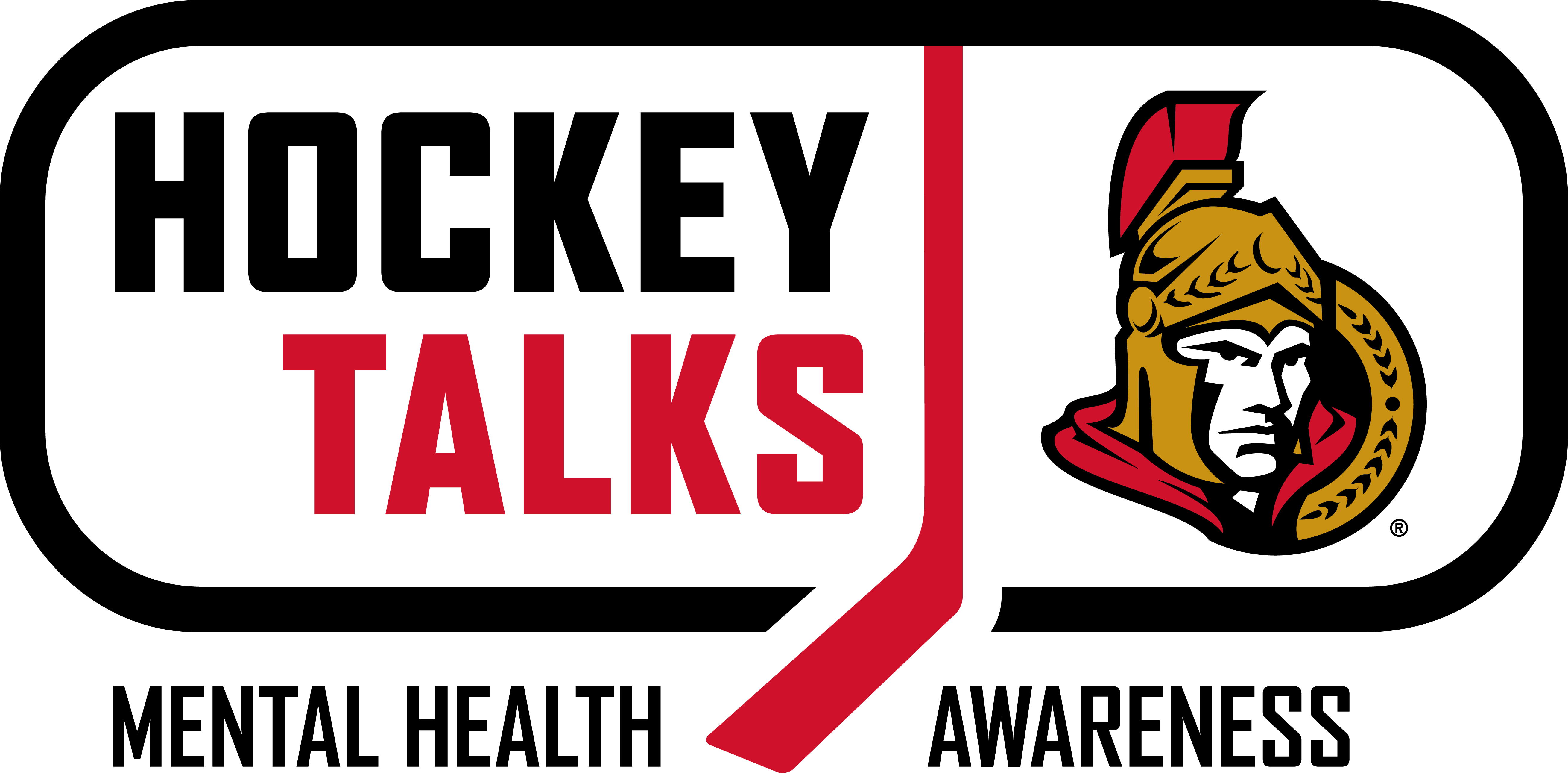 In Partnership With The Hockey Club, The Ottawa Senators - Nhl Ottawa Senators Multi-use Colored Decal, 5" X 6" (5240x2582), Png Download