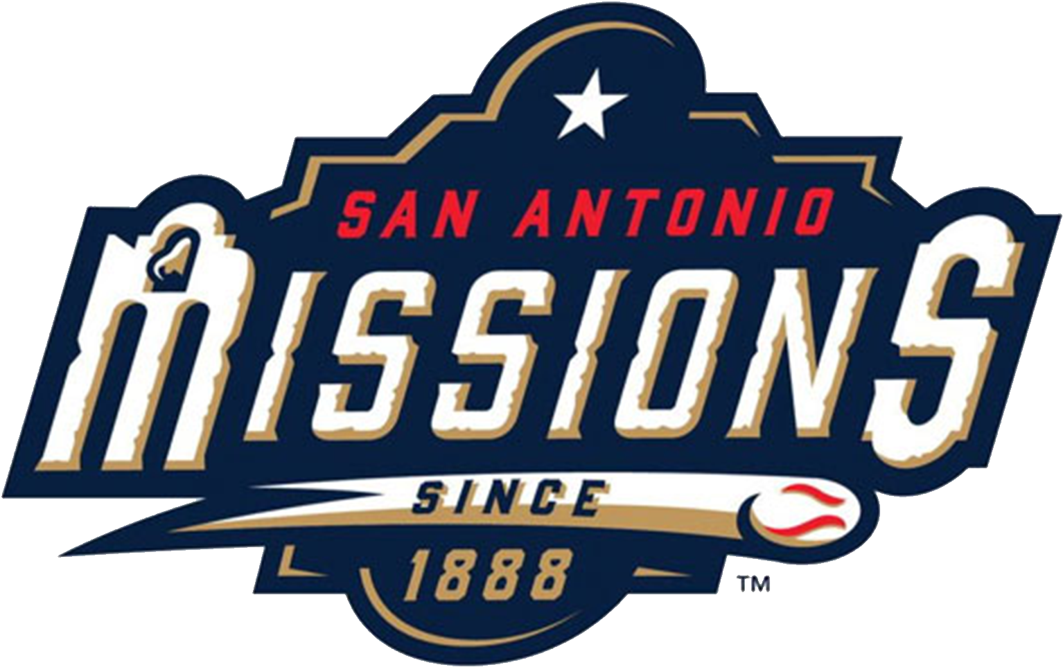 San Antonio Missions Logo - San Antonio Mission Baseball Logo (1920x1080), Png Download