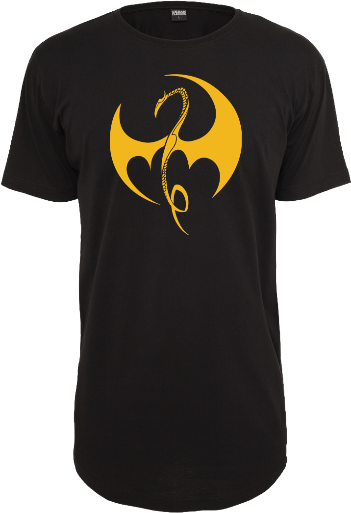 Iron Fist T-shirt Urban Classics Long Tee Black (1044x1044), Png Download