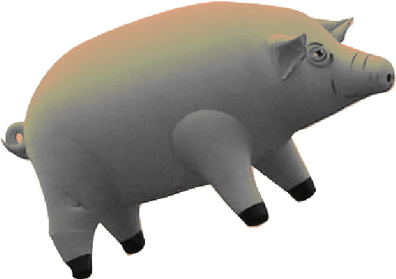 Pink Floyd's Flying Pigs - Pink Floyd Animals Pig Png (625x522), Png Download