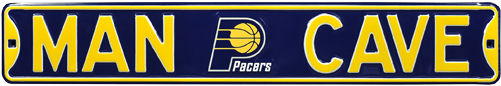 Indiana Pacers “man Cave” Authentic Street Sign - Authentic Street Signs Man Cave Chevy Steel Sign (500x500), Png Download